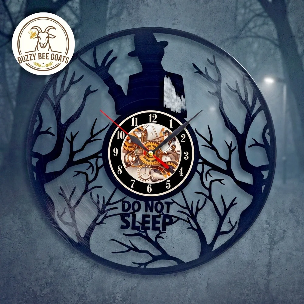 Freddy Krueger Wall Clock Nightmare On Elm Street Vinyl Record Horror Decor 12
